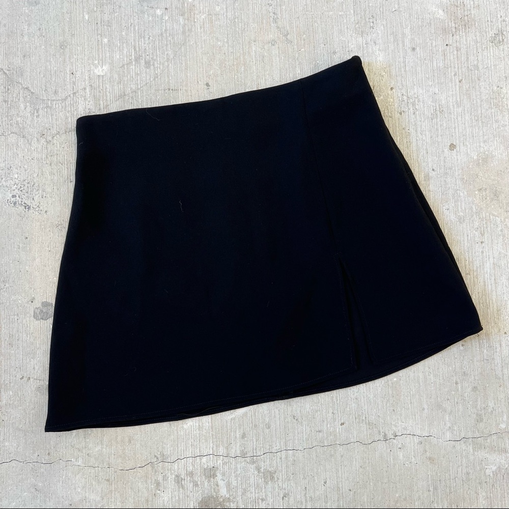 Black mini skirt